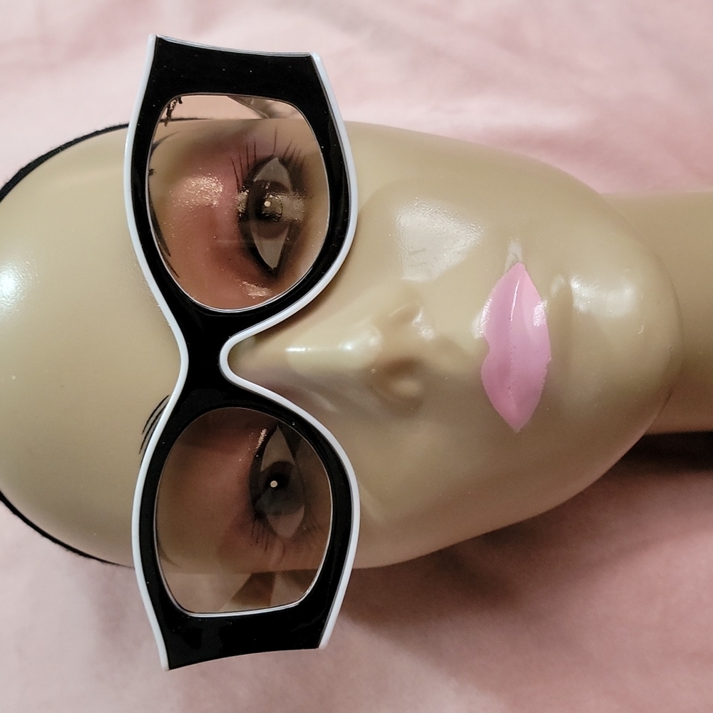 Fashion Sunglasses Black/White - Picture 1 of 3